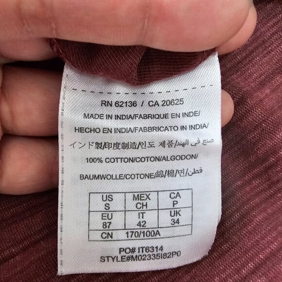 Men's Guess Short Sleeve Golf Shirt, Size S, Brown/Burgundy - Picture 12 of 14